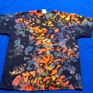 Reverse tie dye tee shirt